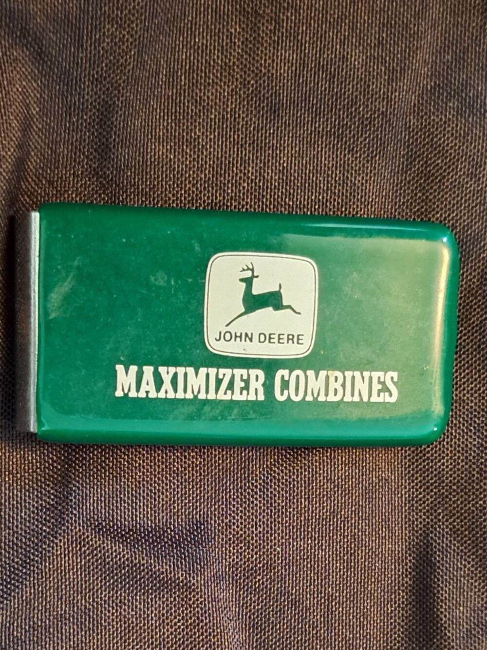 Vntg John Deere "Harvester Works" keychain & Maximizer Combines money clip - Picture 5 of 7